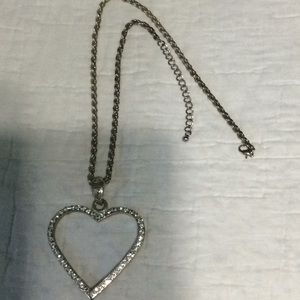 20-24” rope chain necklace with silver heart